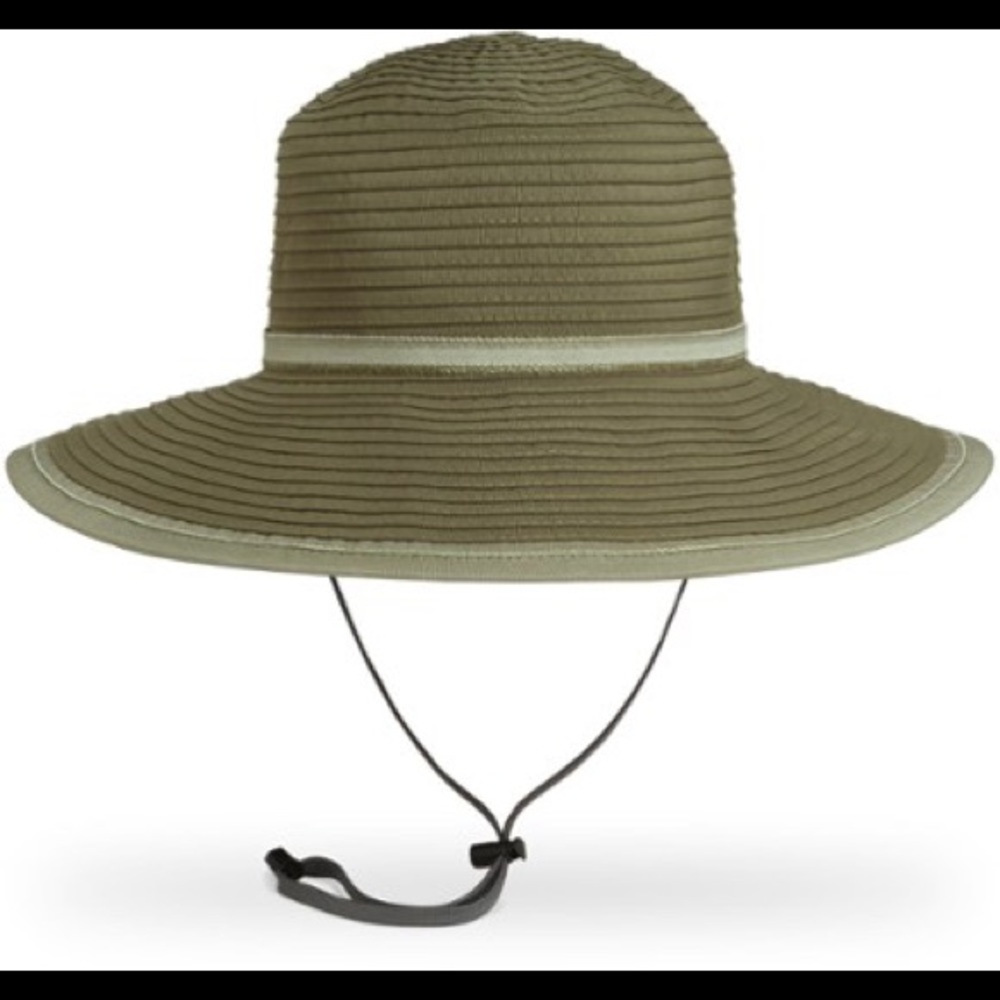 BNWT SUNDAY AFTERNOONS Sage Green Wide Brim SPF 50 Sun Hat